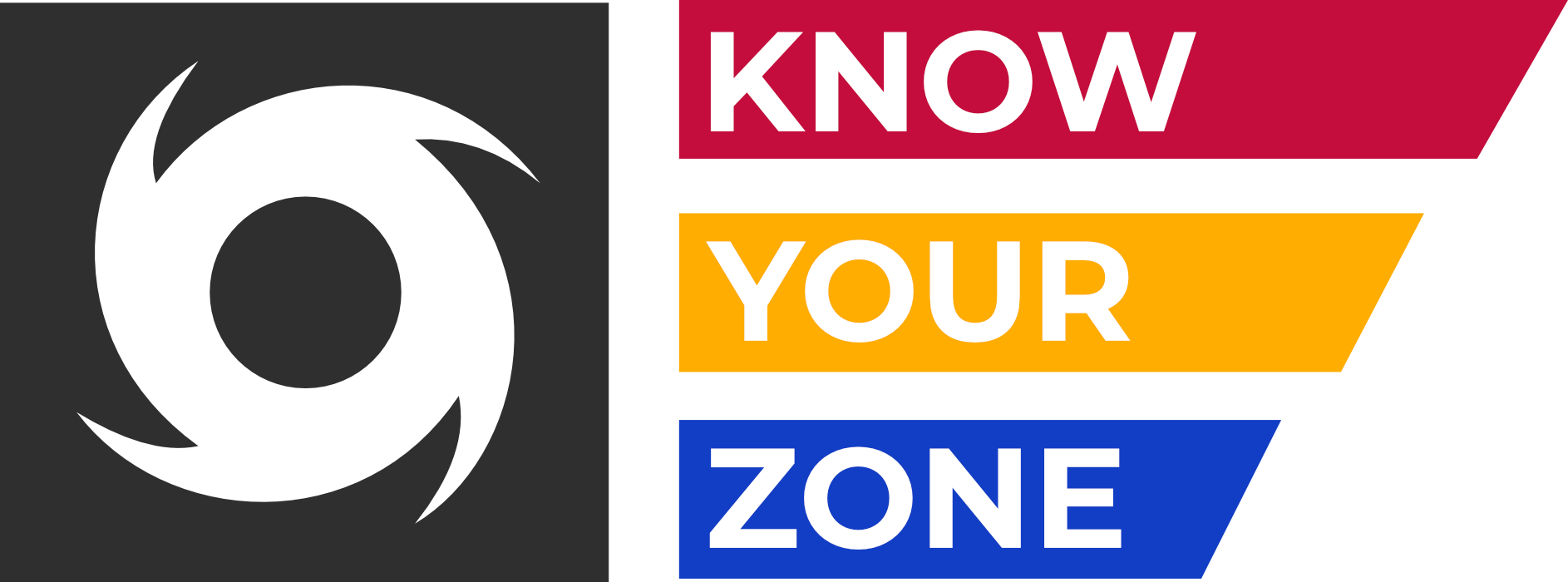 The logo of the Know Your Zone flood evacuation zone awareness tool